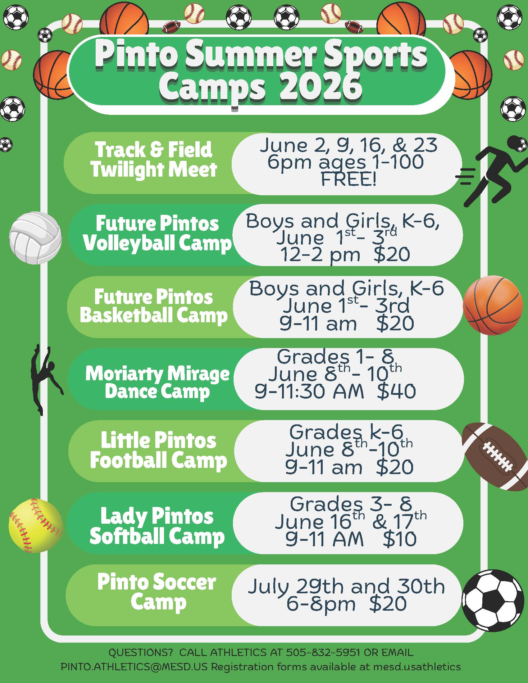 PINTO SUMMER SPORTS CAMPS  image